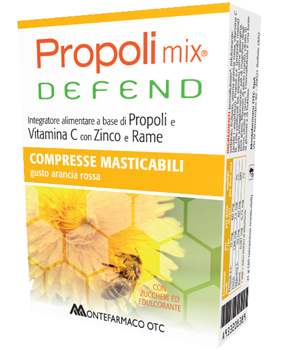 PROPOLI MIX DEFEND 30 COMPRESSE MASTICABILI GUSTO ARANCIA - Luckyfarma.it