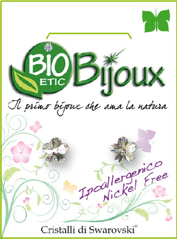 ORECCHINO FIORE 6MM CRYSTAL - Luckyfarma.it