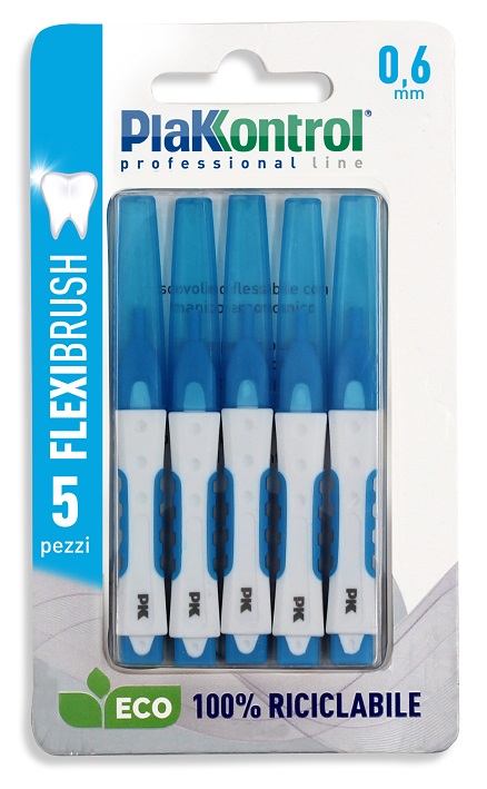 PLAKKONTROL SCOVOLINO INTERDENTALE FLEXI BRUSH06 BLISTER 5 PEZZI - Luckyfarma.it