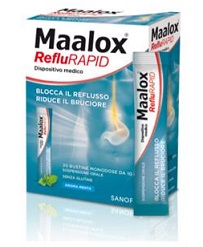 SOSPENSIONE ORALE MAALOX REFLURAPID 20 BUSTINE MONODOSE DA 10 ML - Luckyfarma.it