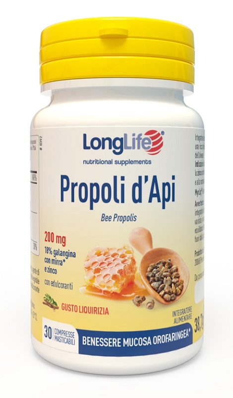 LONGLIFE PROPOLI D'API 30 COMPRESSE - Luckyfarma.it