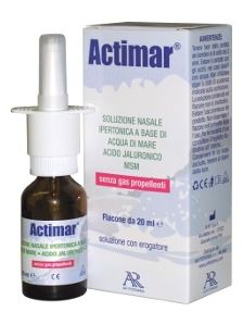 ACTIMAR SOLUZIONE NASALE SPRAY SALINA 3% CON ACIDO IALURONICO + MSM 20 ML CON EROGATORE - Luckyfarma.it
