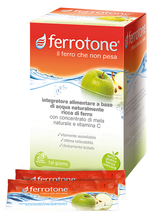 FERROTONE APPLE 28 SACCHETTI 25 ML - Luckyfarma.it