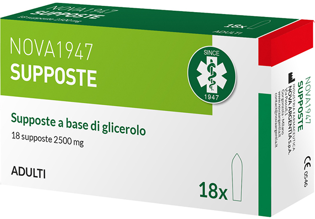 NOVA1947 GLICEROLO 2500MG SUPPOSTE ADULTI 18 PEZZI - Luckyfarma.it