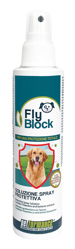 FLYBLOCK SOLUZIONE SPRAY PROTEZIONE CANE 150 ML - Luckyfarma.it