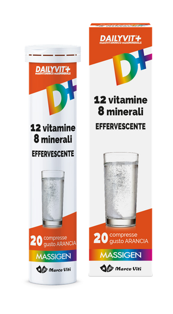 MASSIGEN DAILYVIT 12 VITAMINE 8 MINERALI EFFERVESCENTE 20 COMPRESSE - Luckyfarma.it