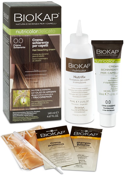 BIOKAP NUTRICOLOR 0,0 NEW CREMA SCHIARENTE TINTA TUBO + FLACONE - Luckyfarma.it