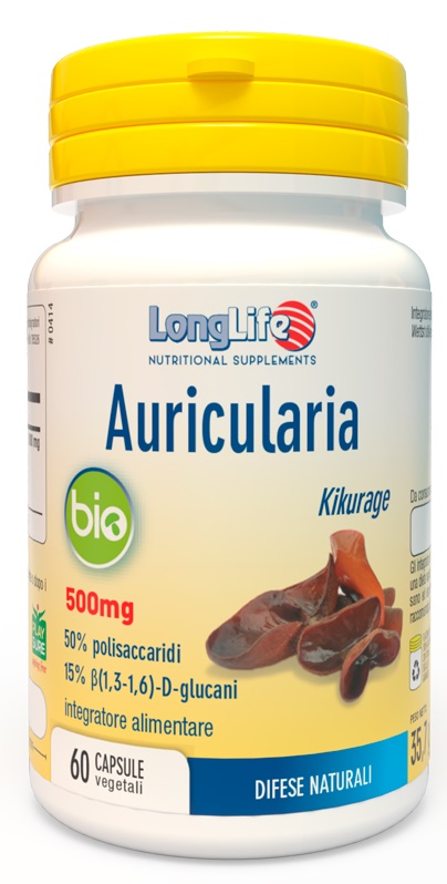 LONGLIFE AURICULARIA BIO 60 CAPSULE - Luckyfarma.it