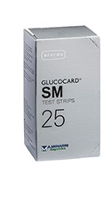 TEST STRIPS PER MISURAZIONE GLICEMIA GLUCOCARD SM 25 PEZZI - Luckyfarma.it