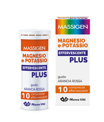 MASSIGEN MAGNESIO E POTASSIO EFFERVESCENTE PLUS 10 COMPRESSE - Luckyfarma.it