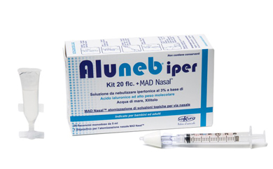 ALUNEB KIT SOLUZIONE IPERTONICA 3% 20 FLACONCINI + MAD NASAL ATOMIZZATORE - Luckyfarma.it