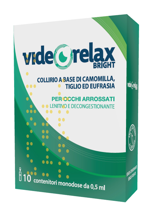 COLLIRIO LENITIVO DECONGESTIONANTE VIDEORELAX BRIGHT MONODOSE 0,5 ML 10 PEZZI - Luckyfarma.it