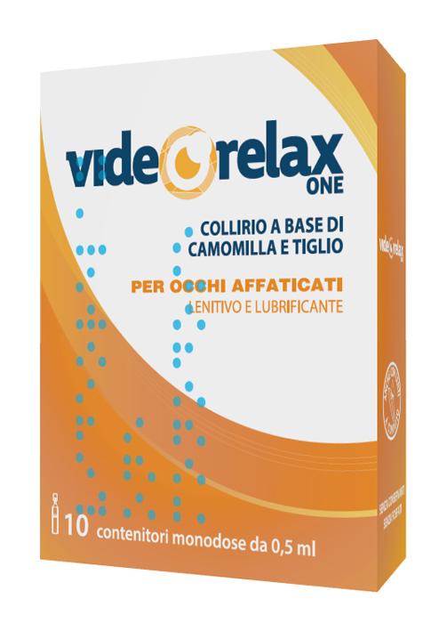 COLLIRIO VIDEORELAX ONE LENITIVO E LUBRIFICANTE OCCHI AFFATICATI 10 CONTENITORI MONODOSE 0,5 ML - Luckyfarma.it