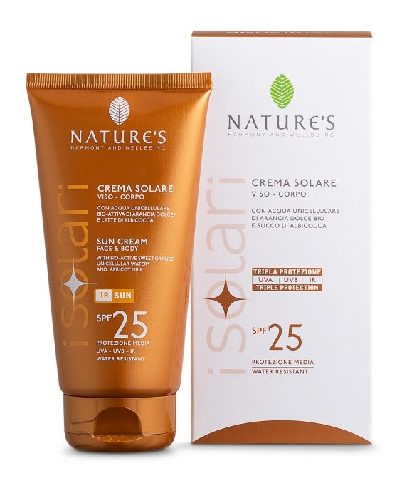 NATURE'S I SOLARI CREMA SOLARE VISO E CORPO SPF 25 IR SUN 150 ML - Luckyfarma.it