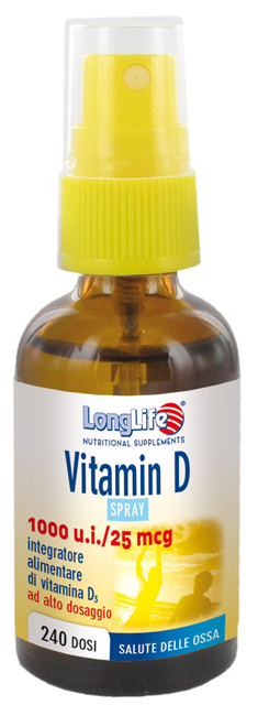 LONGLIFE VITAMIN D3 1000UI SPRAY 30 ML - Luckyfarma.it