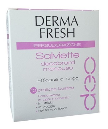 DERMAFRESH IPERSUDORAZIONE 10 SALVIETTINE DEODORANTI - Luckyfarma.it