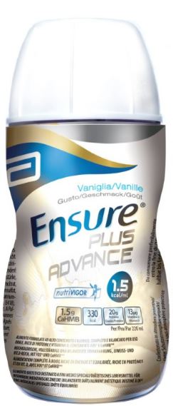 ENSURE PLUS ADVANCE VANIGLIA 4 BOTTIGLIE DA 220 ML - Luckyfarma.it