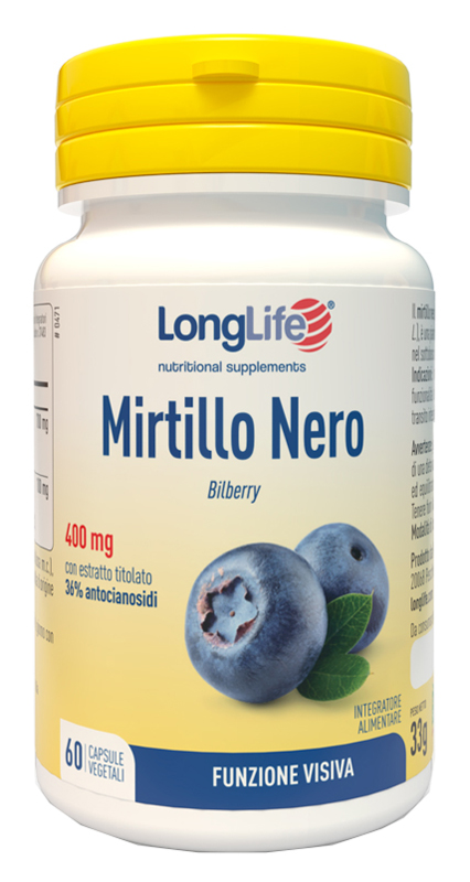 LONGLIFE MIRTILLO NERO 60 CAPSULE VEGETALI - Luckyfarma.it