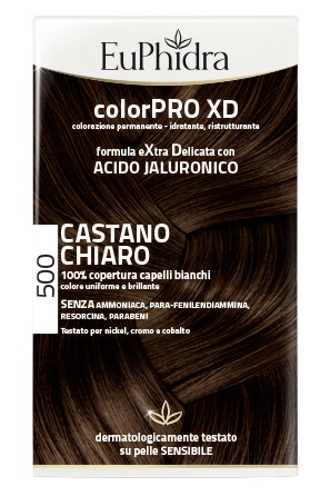 EUPHIDRA COLORPRO XD 500 CAST CHIARO GEL COLORANTE CAPELLI IN FLACONE + ATTIVANTE + BALSAMO + GUANTI - Luckyfarma.it