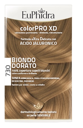 EUPHIDRA COLORPRO XD 730 BIONDO DORATO GEL COLORANTE CAPELLI IN FLACONE + ATTIVANTE + BALSAMO + GUANTI - Luckyfarma.it