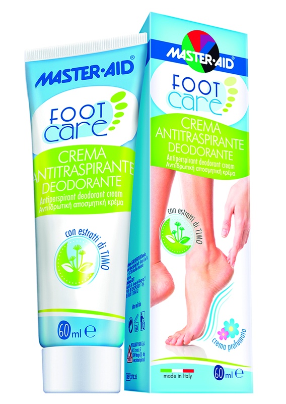 MASTER-AID FOOT CARE CREMA ANTITRASPIRANTE DEODORANTE 60 ML - Luckyfarma.it