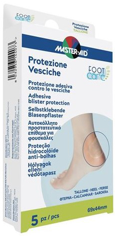 MASTER-AID FOOT CARE VESCICHE PROTEZIONE TALLONE 69X44 MM 5 PEZZI - Luckyfarma.it