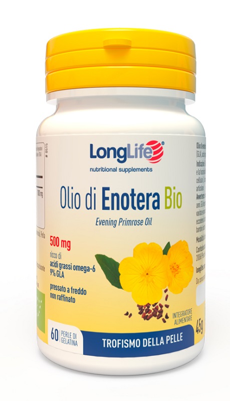 LONGLIFE OLIO ENOTERA BIO 60 PERLE 500 MG - Luckyfarma.it