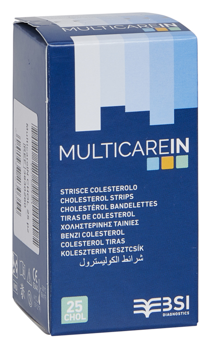 STRISCE MISURAZIONE GLICEMIA MULTICARE IN GLUCOSIO ELETTRODO 50 PEZZI - Luckyfarma.it