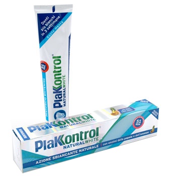 PLAKKONTROL NATURAL WHITE DENTIFRICIO 100 G - Luckyfarma.it