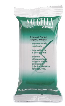 SAUGELLA ATTIVA SALVIETTINE 15 BUSTINE - Luckyfarma.it
