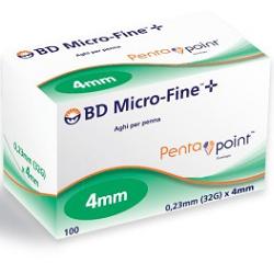 AGO PER PENNA DA INSULINA BD MICROFINE PENTAPOINT GAUGE 32 4 MM 100 PEZZI - Luckyfarma.it