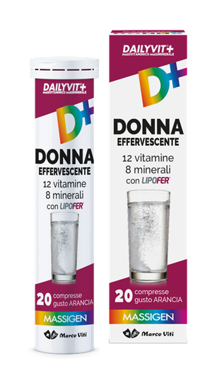 MASSIGEN DONNA MULTIVITAMINICO E MULTIMINERALE EFFERVESCENTE 20 COMPRESSE - Luckyfarma.it