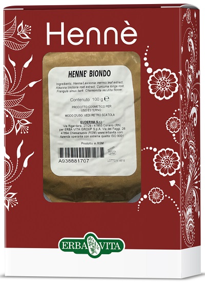 HENNE COLORANTE CAPELLI BIONDO 100 G - Luckyfarma.it