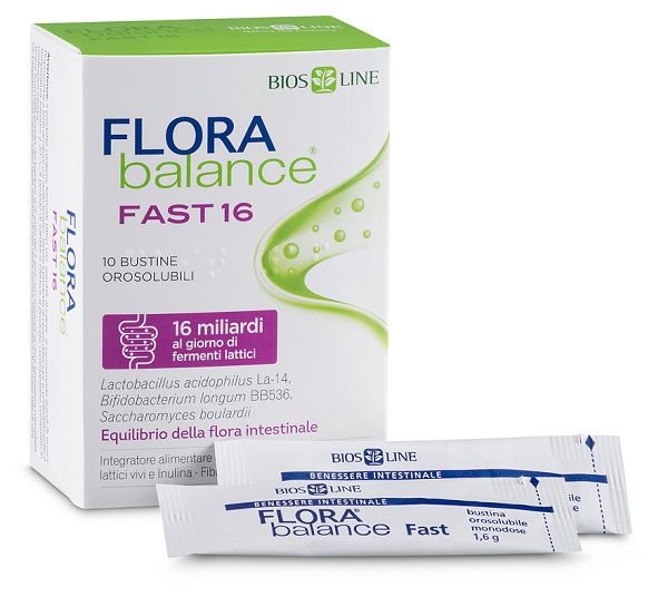 BIOSLINE FLORABALANCE FAST 10 BUSTINE OROSOLUBILI - Luckyfarma.it