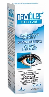 NAVIBLEF DAILY CARE SCHIUMA PER RIMOZIONE SECREZIONI OCULARI DA PALPEBRE E CIGLIA 50 ML - Luckyfarma.it