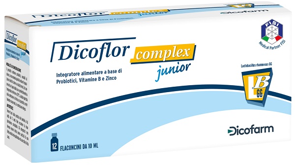 DICOFLOR COMPLEX JUNIOR 12 FLACONI DA 10 ML - Luckyfarma.it