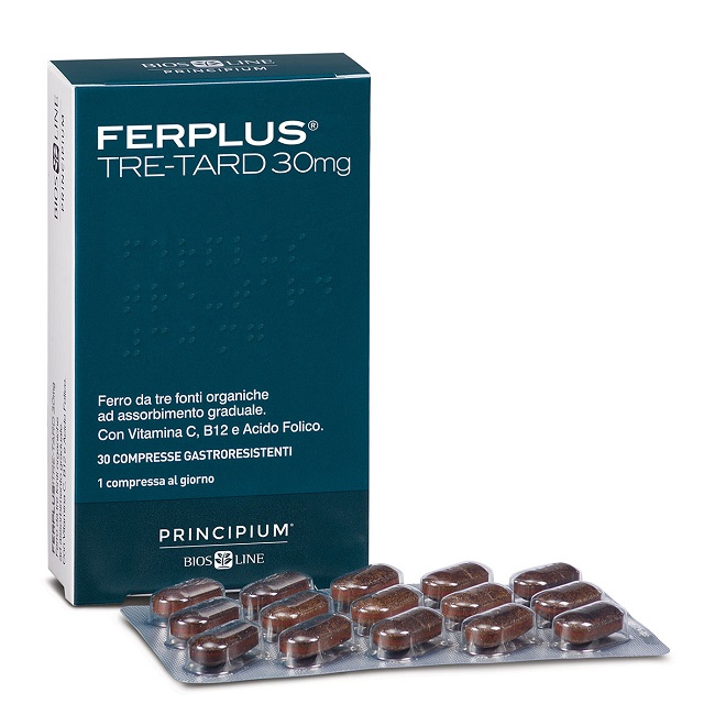PRINCIPIUM FERPLUS TRE RETARD 30MG 30 COMPRESSE GASTRORESISTENTI - Luckyfarma.it