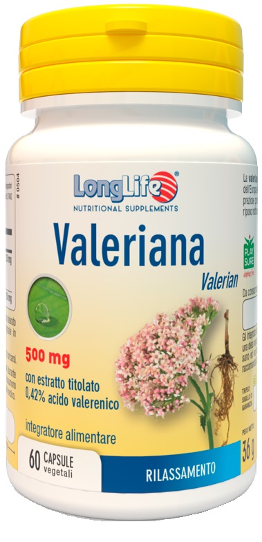 LONGLIFE VALERIANA 60 CAPSULE 500 MG - Luckyfarma.it