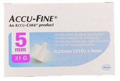 AGO PER PENNA DA INSULINA ACCU-FINE PEN NEEDLE ACCU-CHEK GAUGE 31 X 5MM 100 PEZZI - Luckyfarma.it
