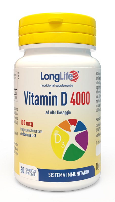 LONGLIFE VITAMIN D 4000UI 60 COMPRESSE - Luckyfarma.it