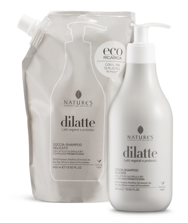 NATURES DILATTE DOCCIASHAMPOO RICARICA 400 ML - Luckyfarma.it
