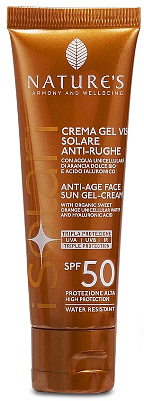 NATURES I SOLARI CREMA GEL VISO ANTIRUGHE SPF50 50 ML - Luckyfarma.it