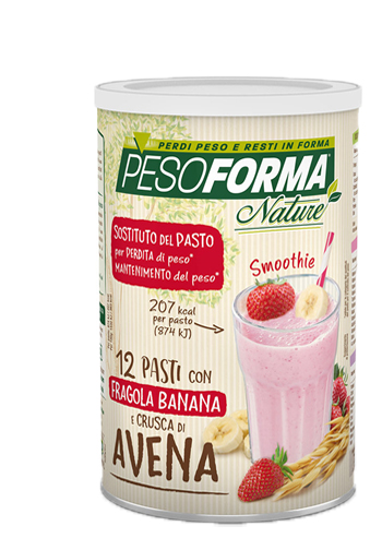 PESOFORMA NATURE SMOOTHIE FRAGOLA BANANA POLVERE 420 G - Luckyfarma.it