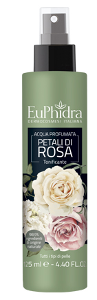 EUPHIDRA ACQUA PROFUMATA ROSA IN FLACONE CON ETICHETTA POMPA SPRAY - Luckyfarma.it