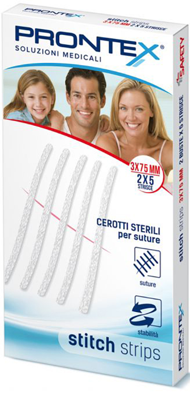 PRONTEX STITCH STRIPS 3X75 10 PEZZI - Luckyfarma.it