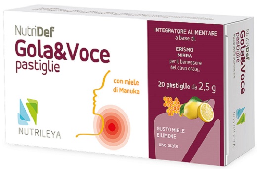 NUTRIDEF GOLA & VOCE MIELE E LIMONE 20 PASTIGLIE - Luckyfarma.it