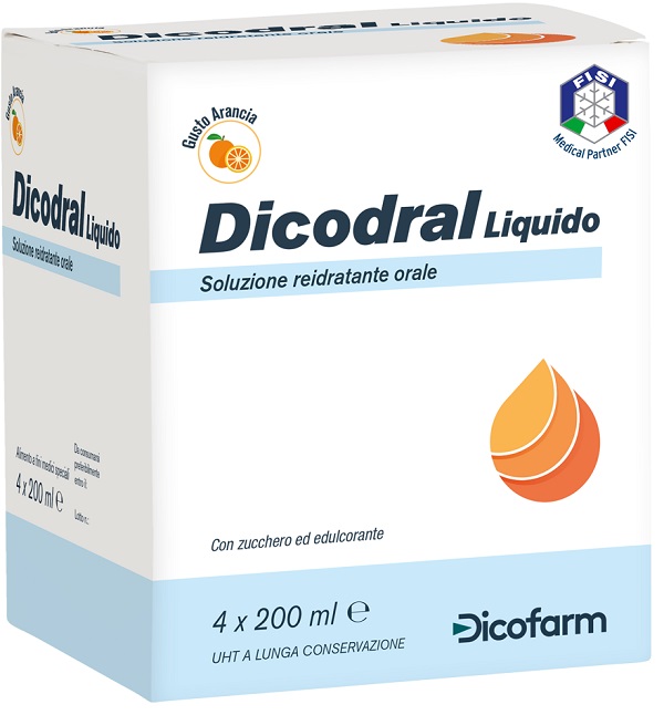 DICODRAL LIQUIDO SOLUZIONE REIDRATANTE ORALE 4 X 200 ML - Luckyfarma.it