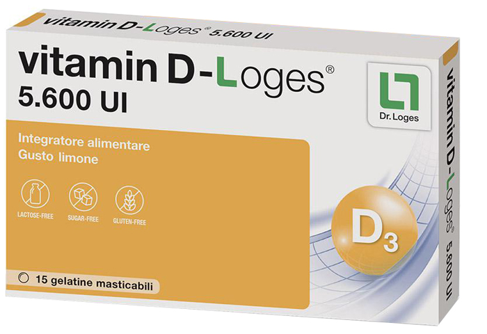 VITAMIN D-LOGES 15 GELATINE MASTICABILI GUSTO LIMONE - Luckyfarma.it