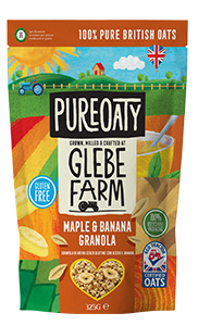 GLEBE FARM GRANOLA AVENA CON SCIROPPO D'ACERO E BANANA 325 G - Luckyfarma.it