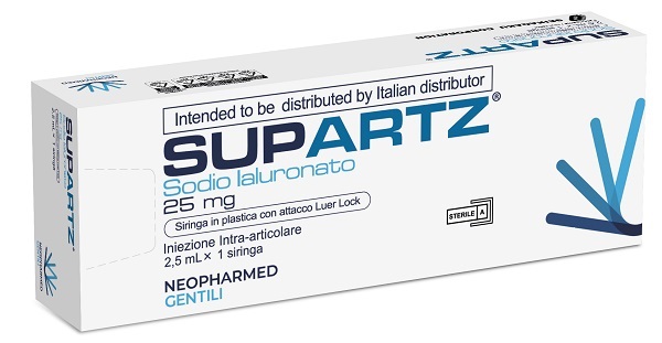 SIRINGA PRERIEMPITA INTRA-ARTICOLARE SUPARTZ ACIDO IALURONICO 25 MG 2,5 ML 1 PEZZO - Luckyfarma.it